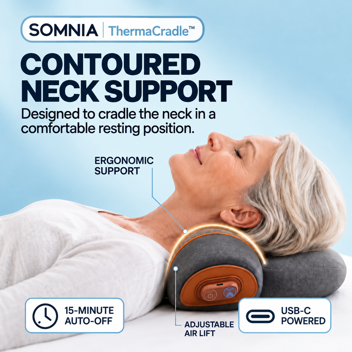 ThermaCradle™ Neck Release Pillow