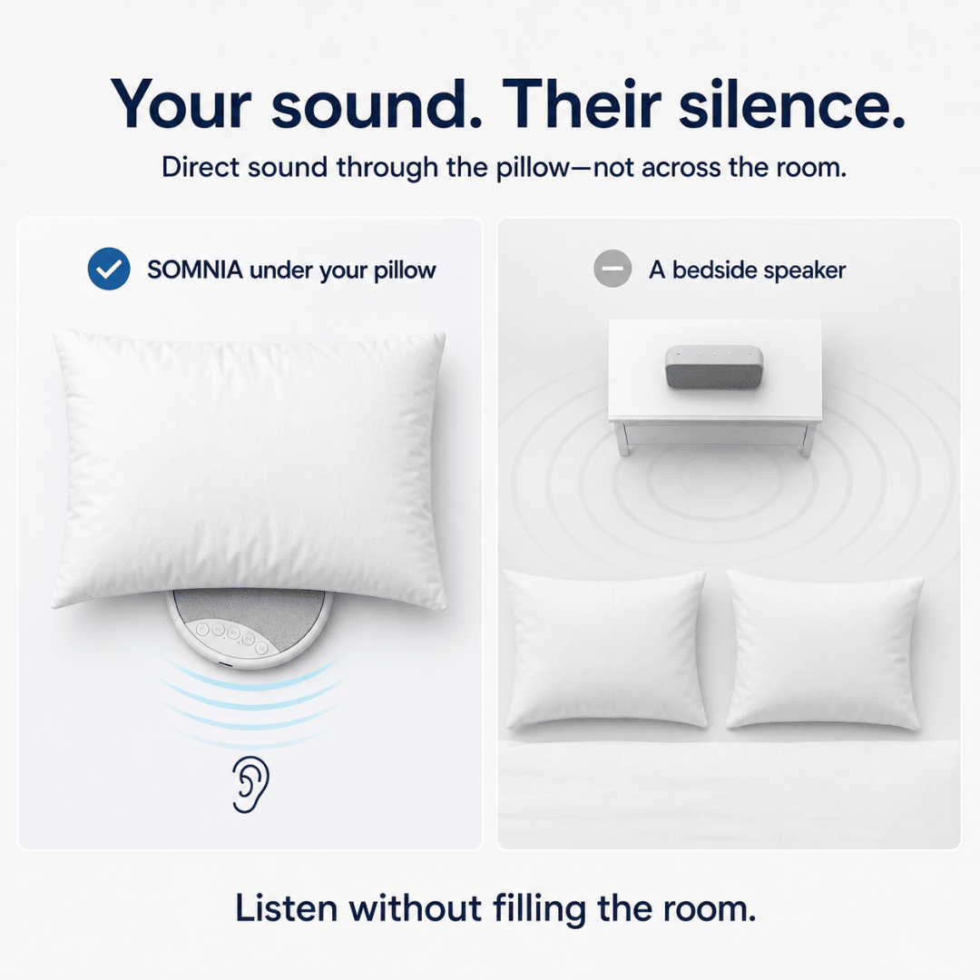DreamBeam™ Pillow Speaker | Blue Timer - SOMNIA